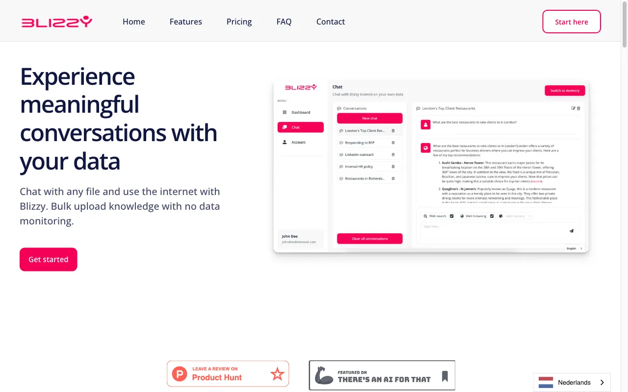 Blizzy AI — preview screenshot