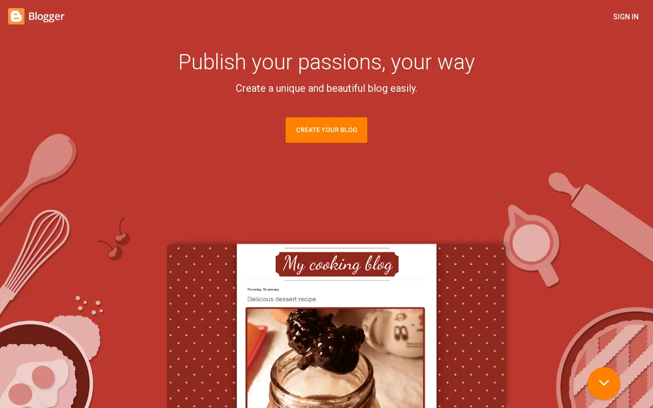 Blogger — preview screenshot