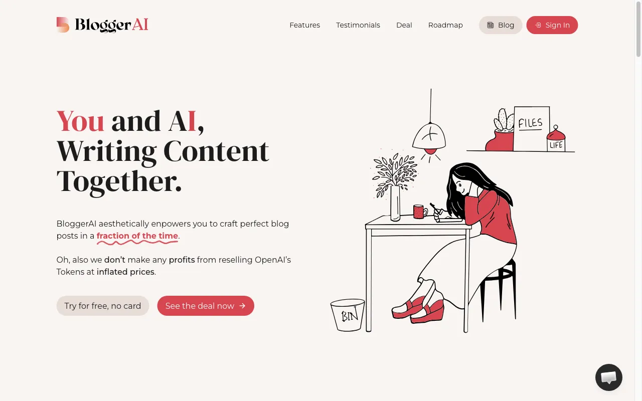 BloggerAI — preview screenshot