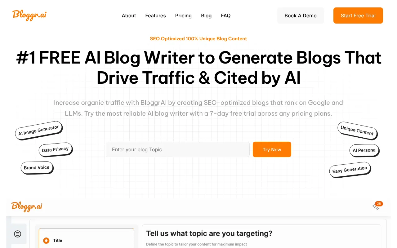 Bloggr AI — preview screenshot