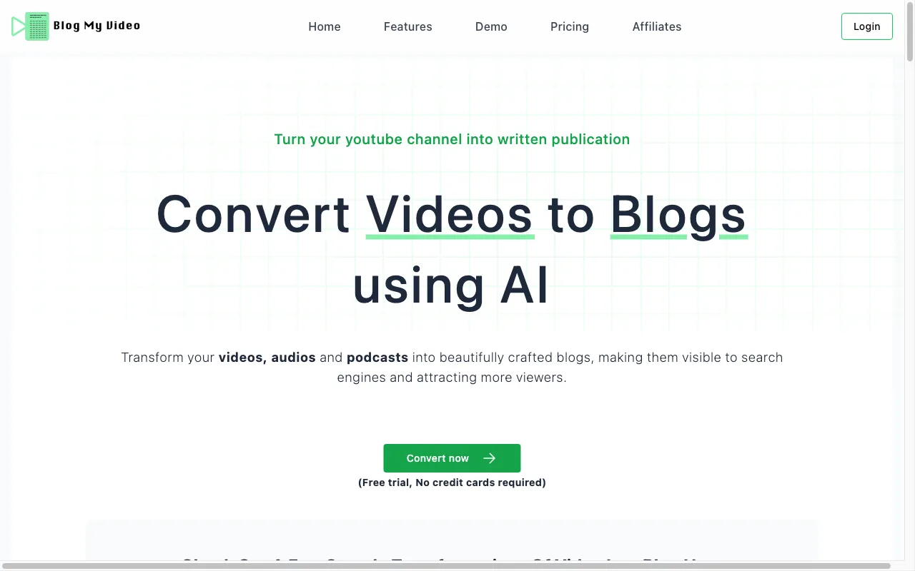 BlogMyVideo — preview screenshot