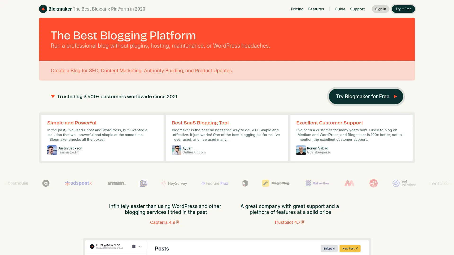 BlogMaker — preview screenshot