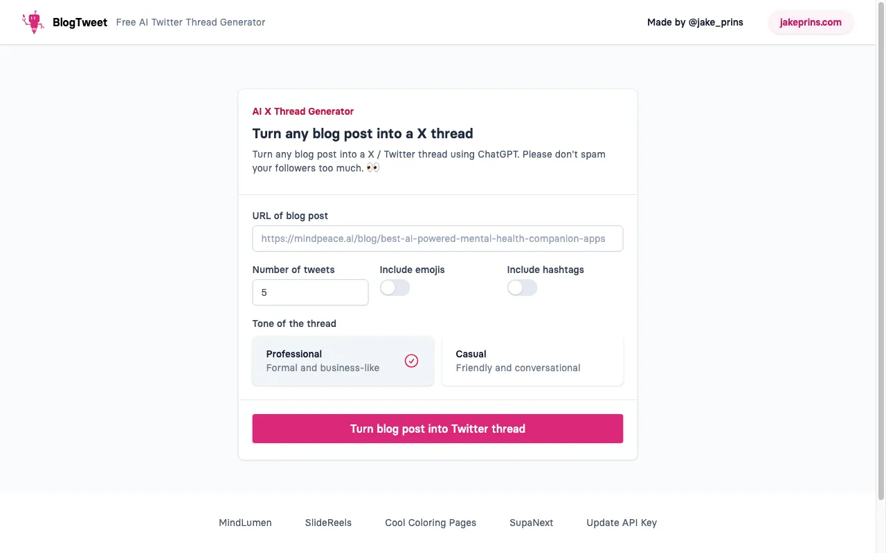 BlogTweet — preview screenshot