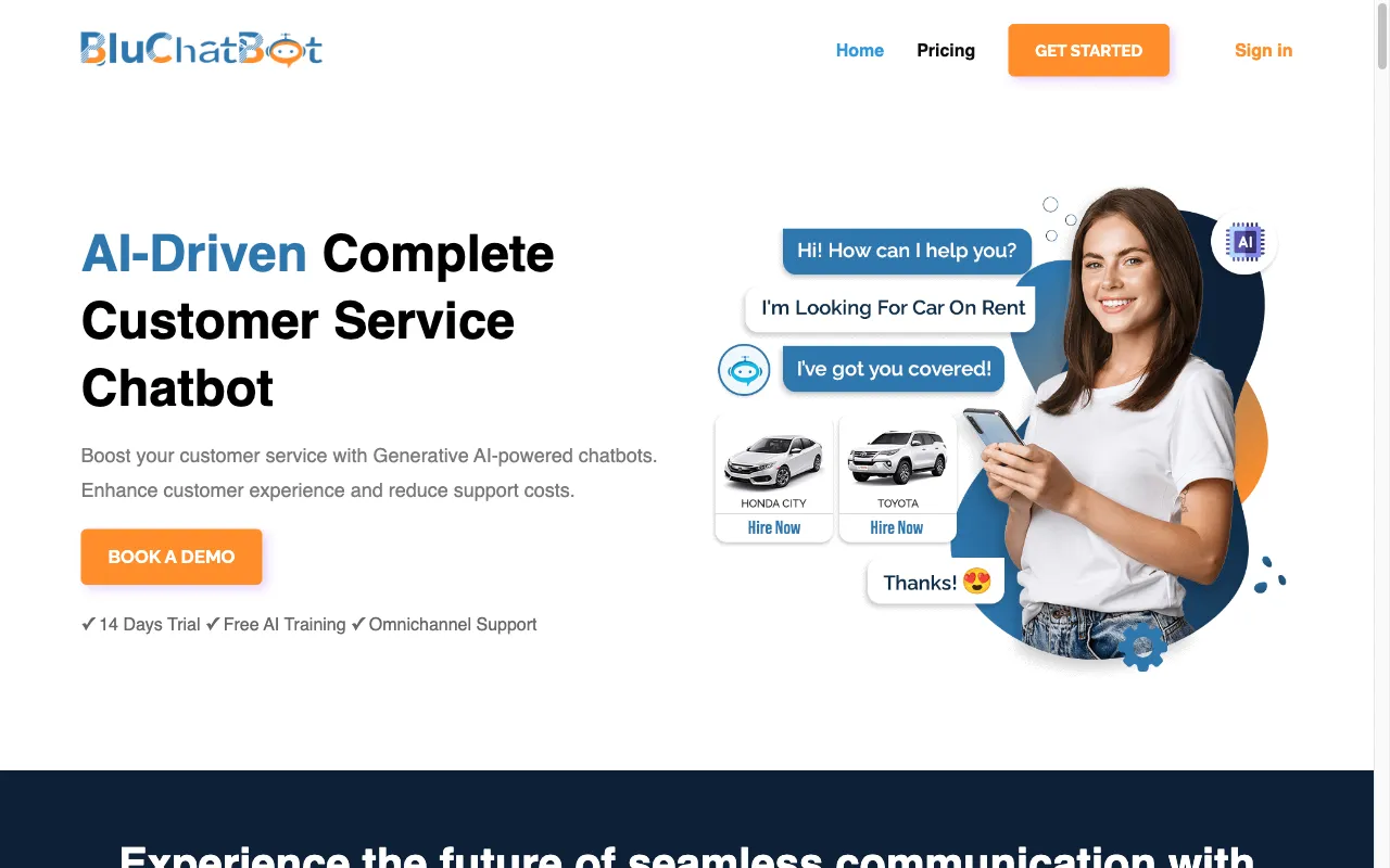 BluChatbot — preview screenshot