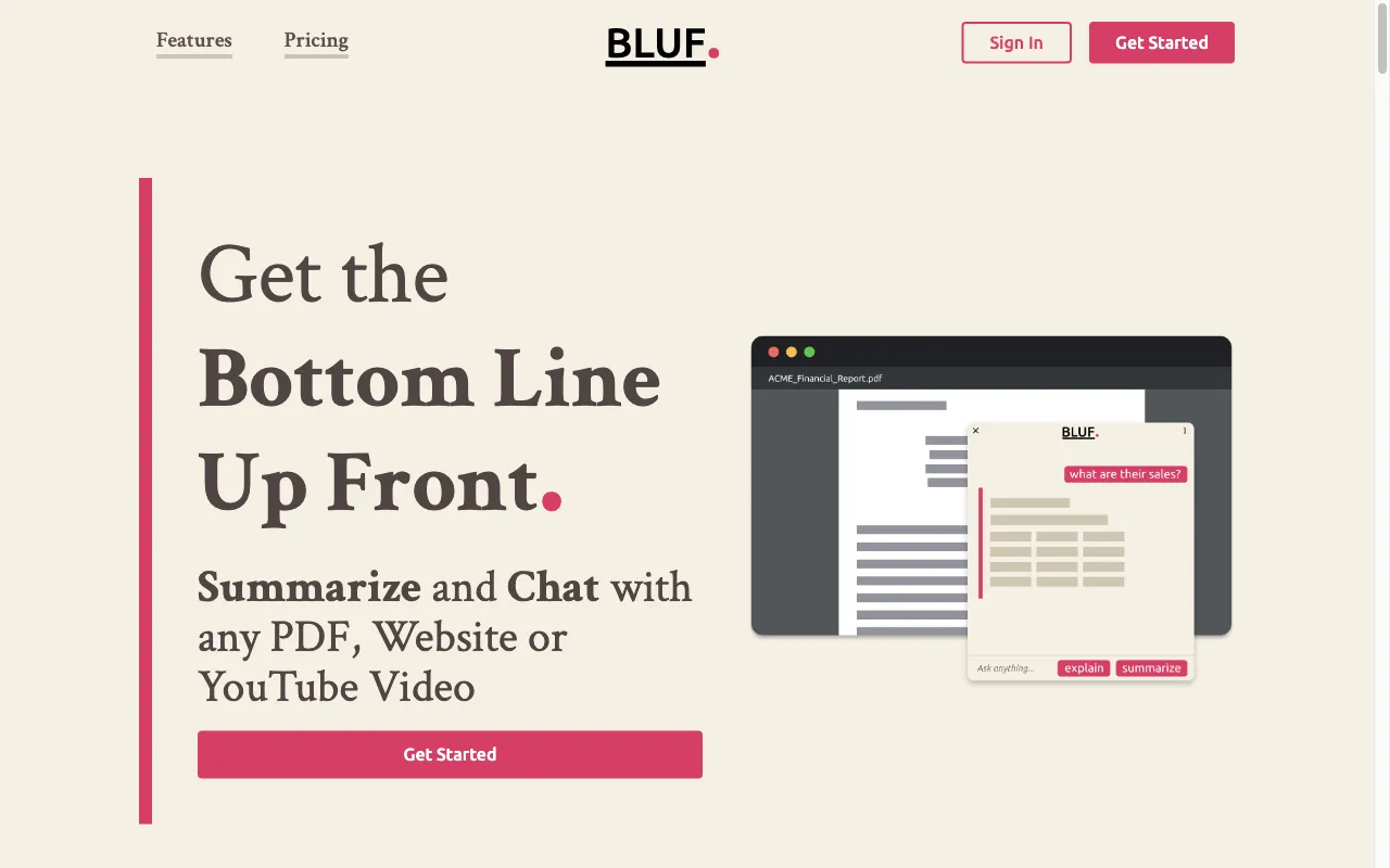 BLUF — preview screenshot