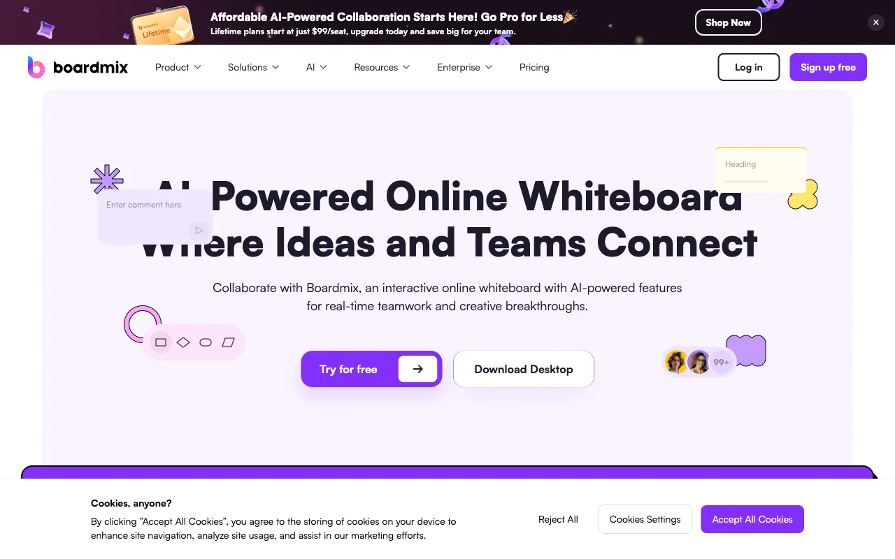 Boardmix online whiteboard — preview screenshot