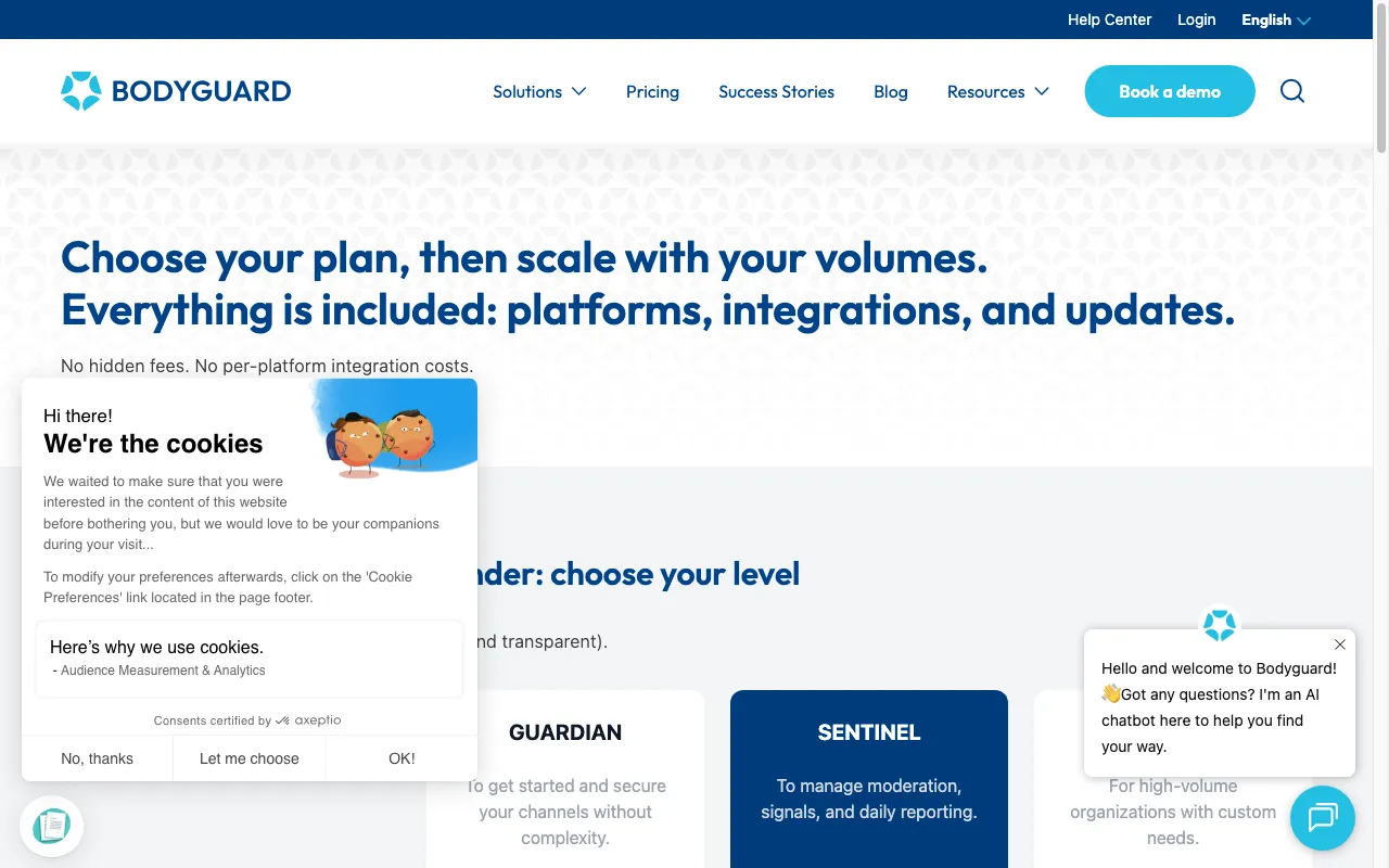 bodyguard.ai — pricing page