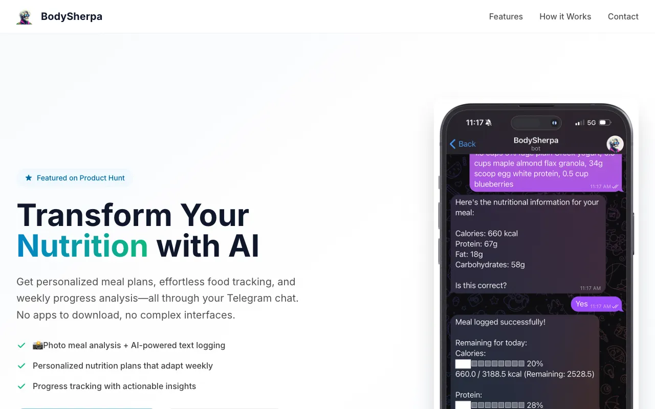 BodySherpa — preview screenshot