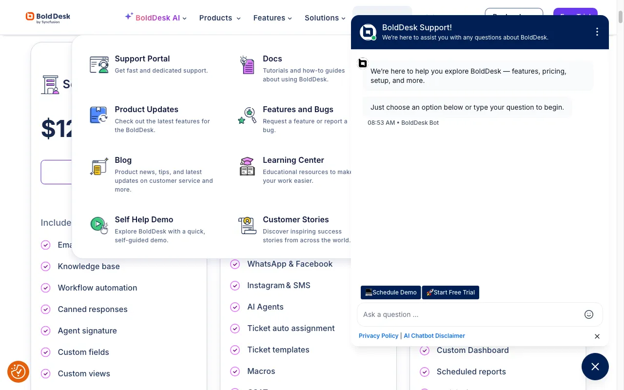 BoldDesk — pricing page