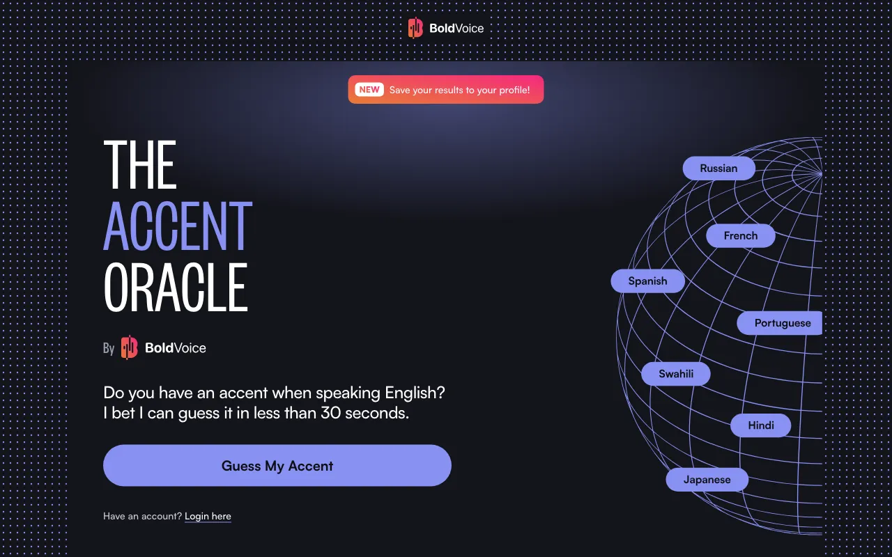 BoldVoice Accent Oracle — preview screenshot