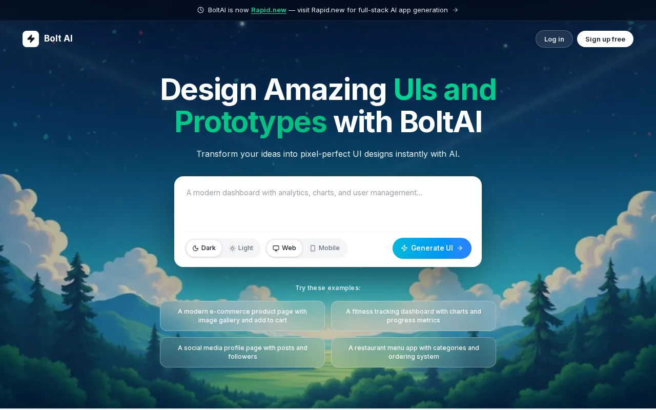 Bolt AI Dev — preview screenshot