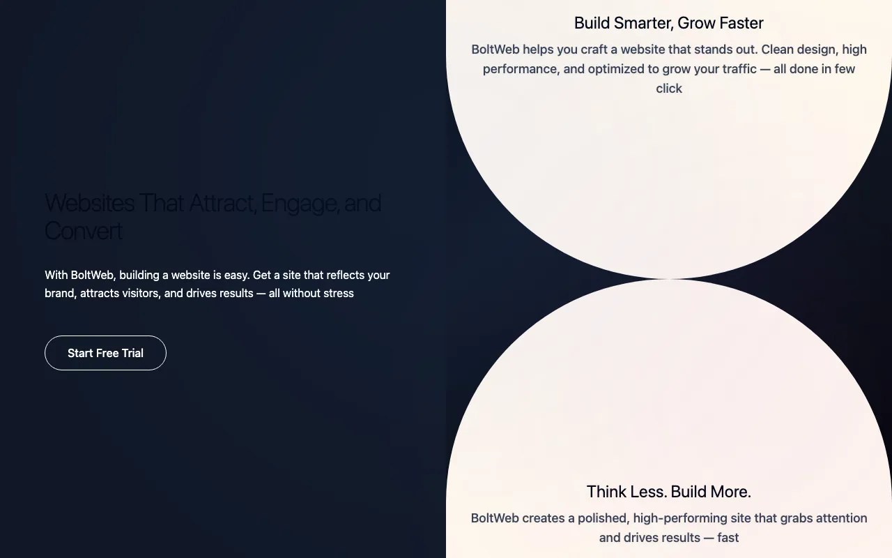 Boltweb — pricing page