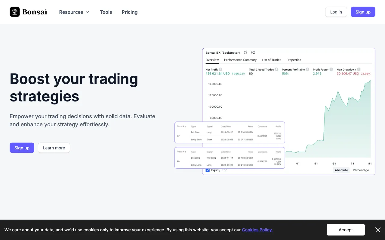 bonsai.trade — preview screenshot