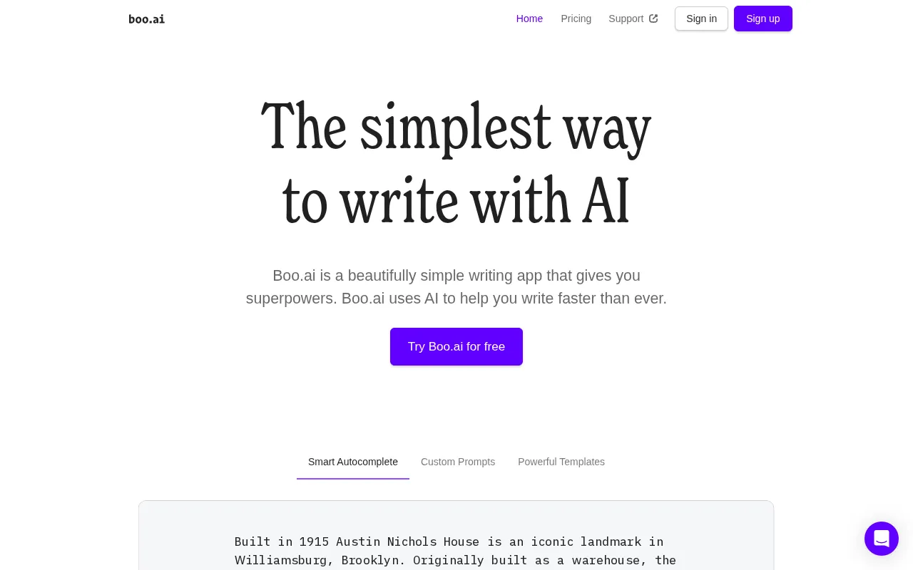 boo.ai — preview screenshot