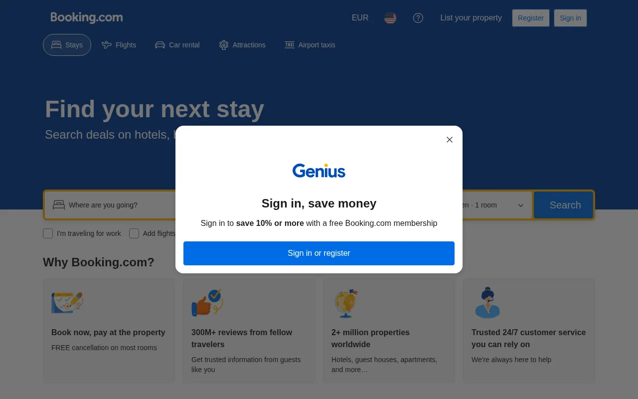 Booking — preview screenshot