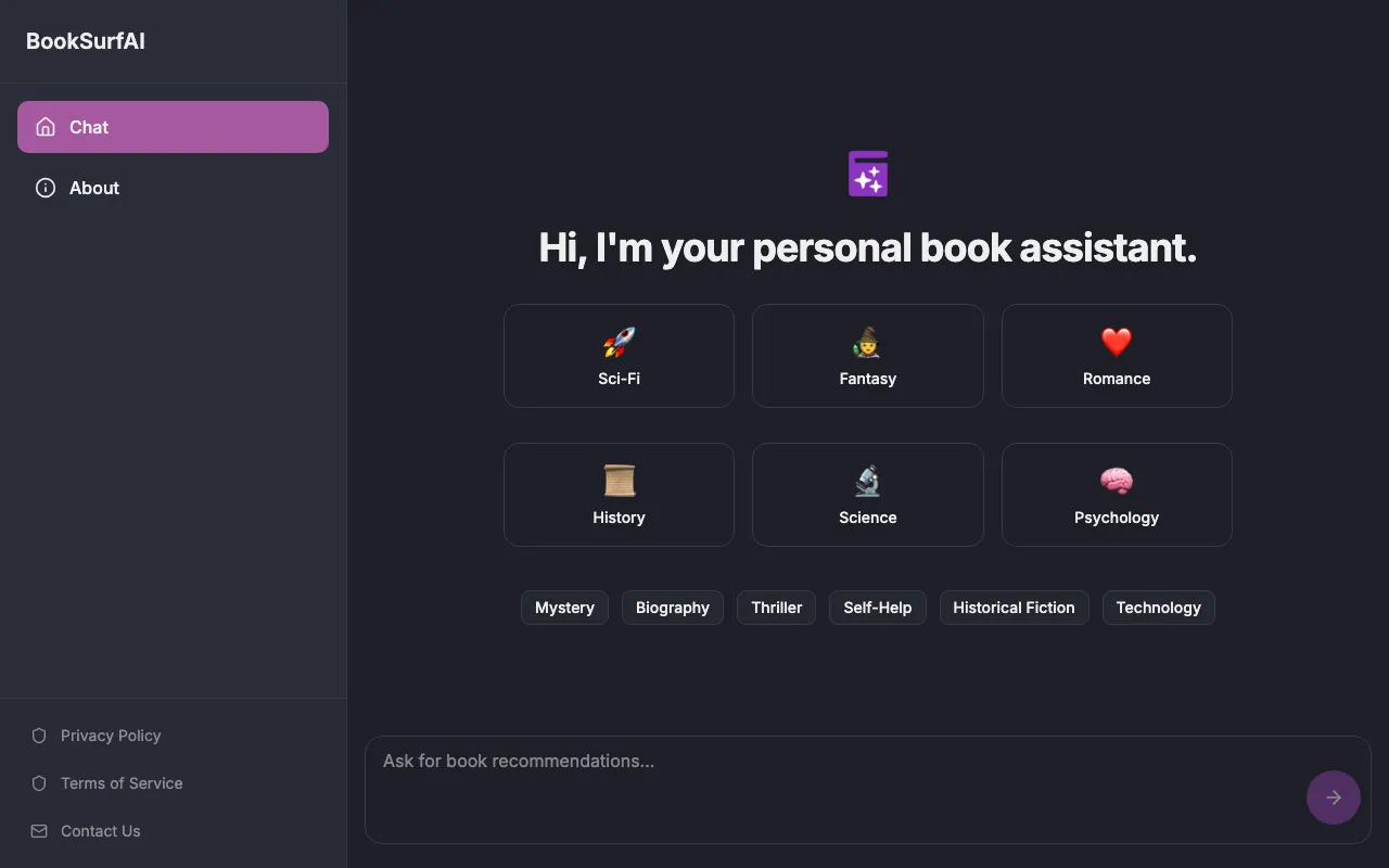 BookSurfAI — preview screenshot