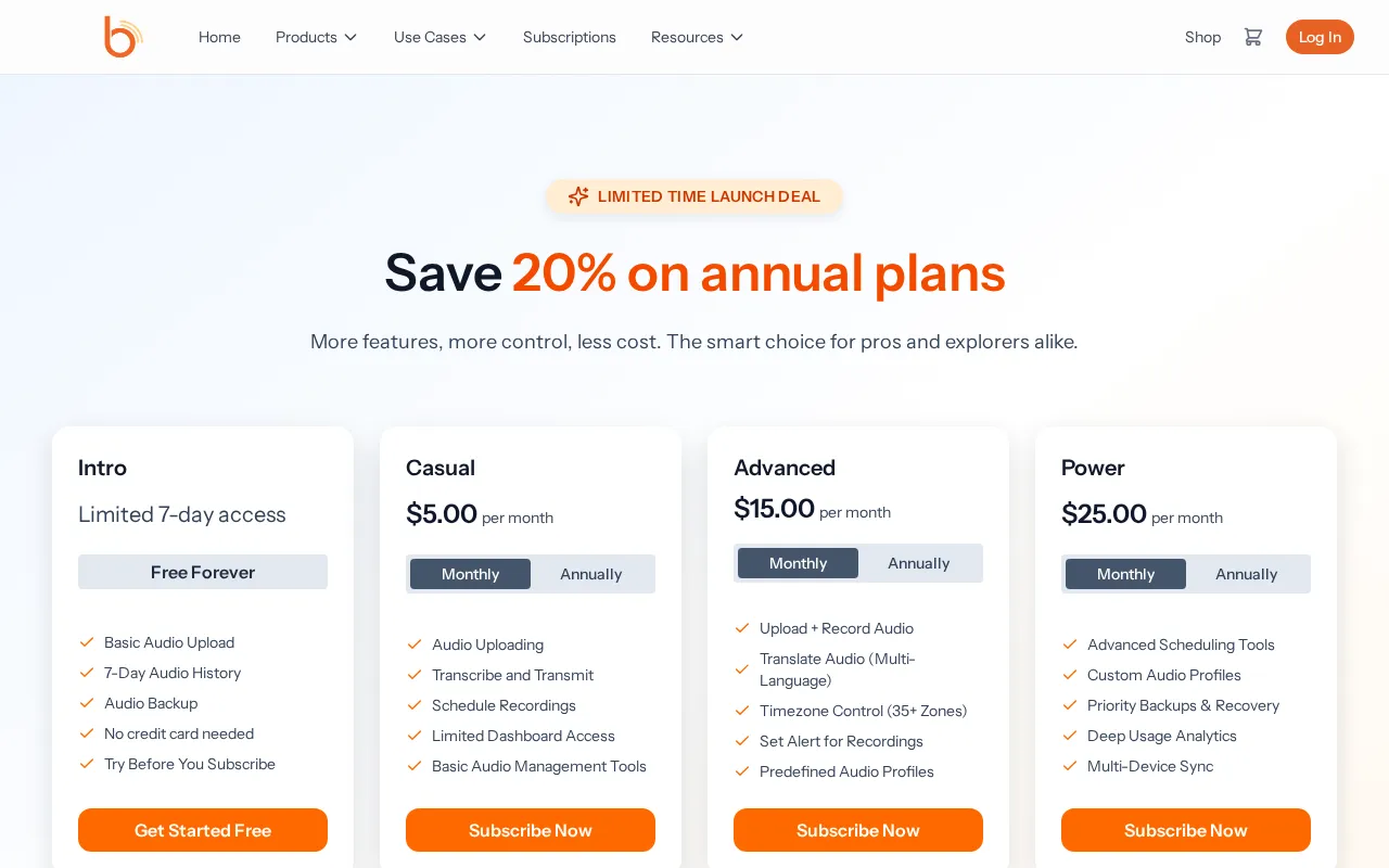 Boondock Echo — pricing page