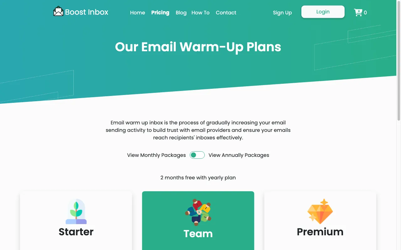 Boost Inbox — pricing page
