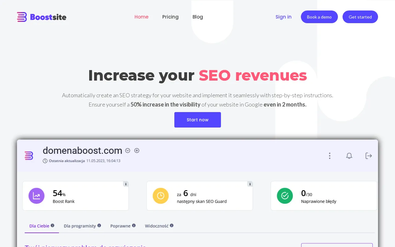 Boostsite — preview screenshot