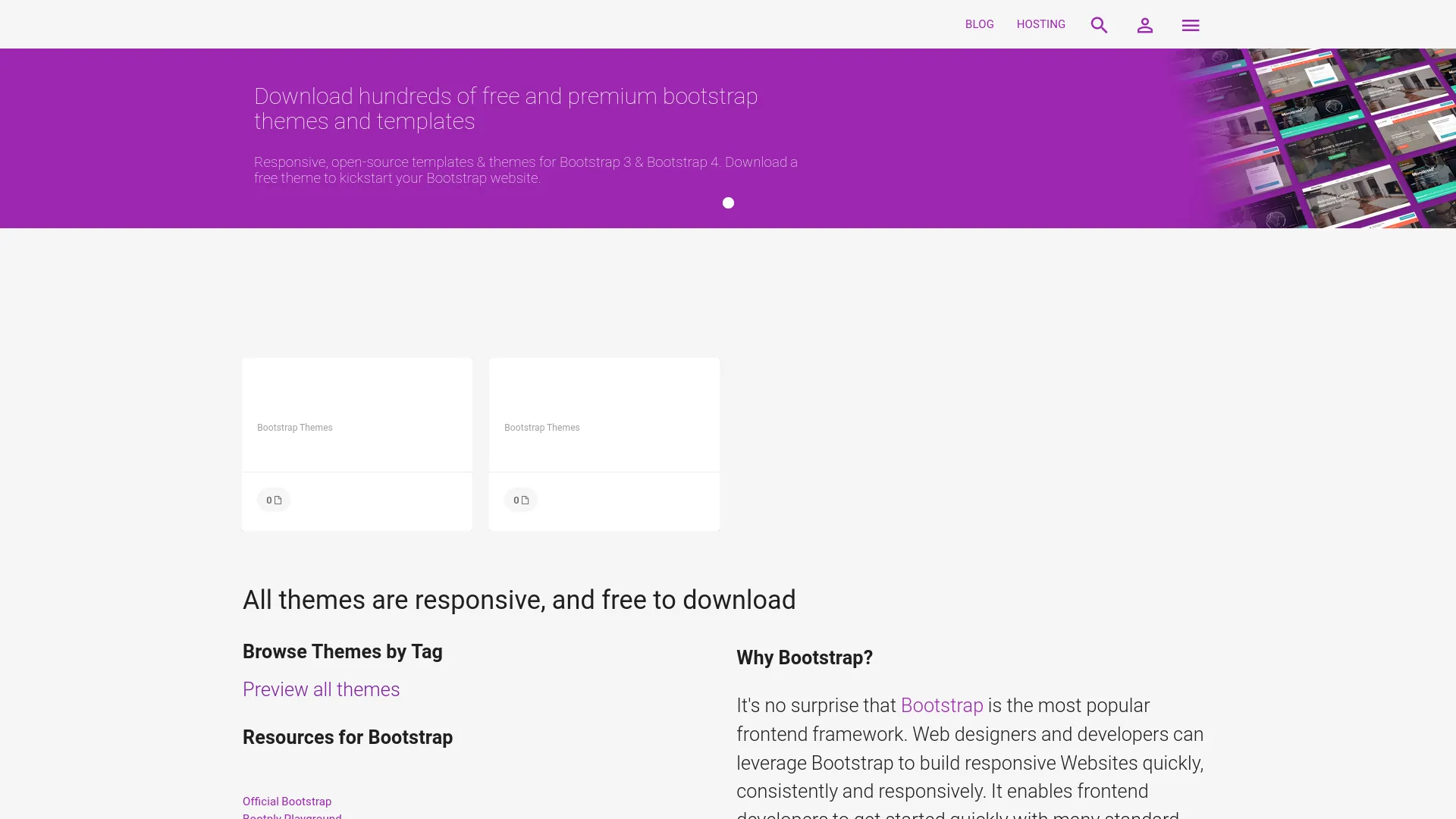 Bootstrap Zero — preview screenshot