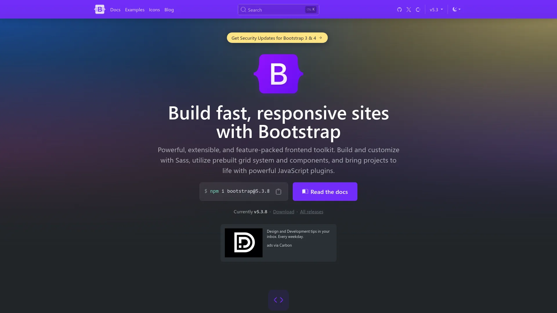 Bootstrap — preview screenshot