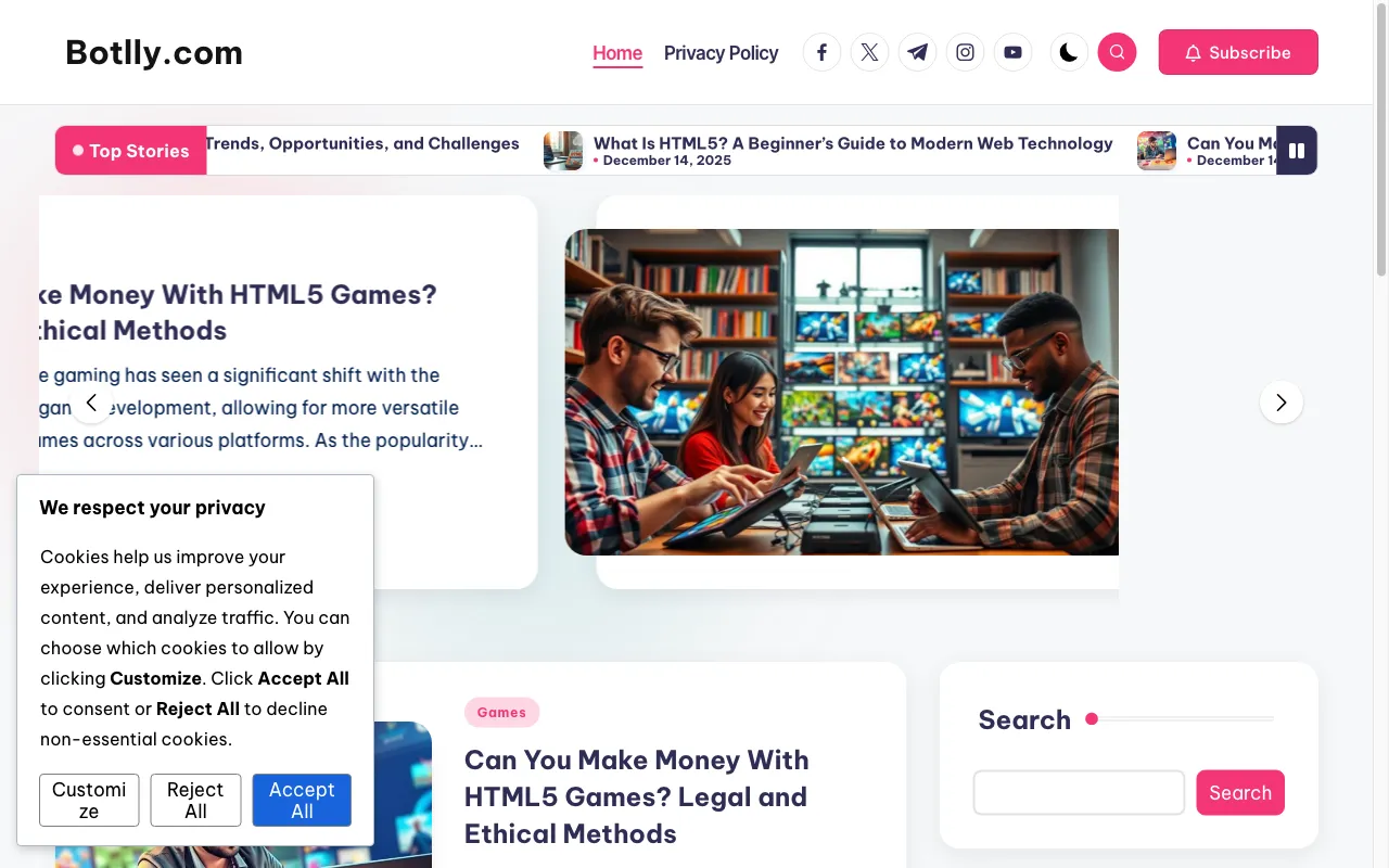 Botlly.com — preview screenshot