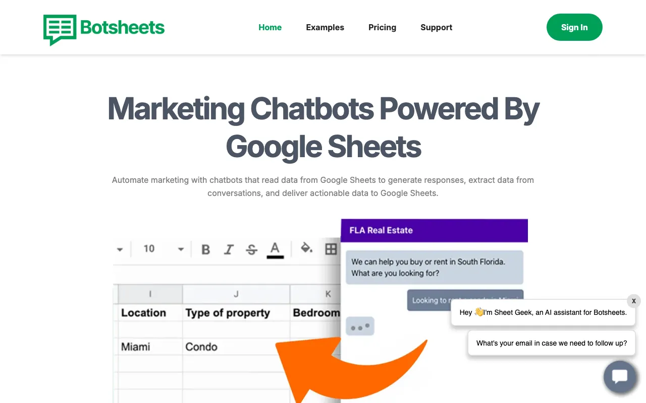 Botsheets AI Writer — preview screenshot