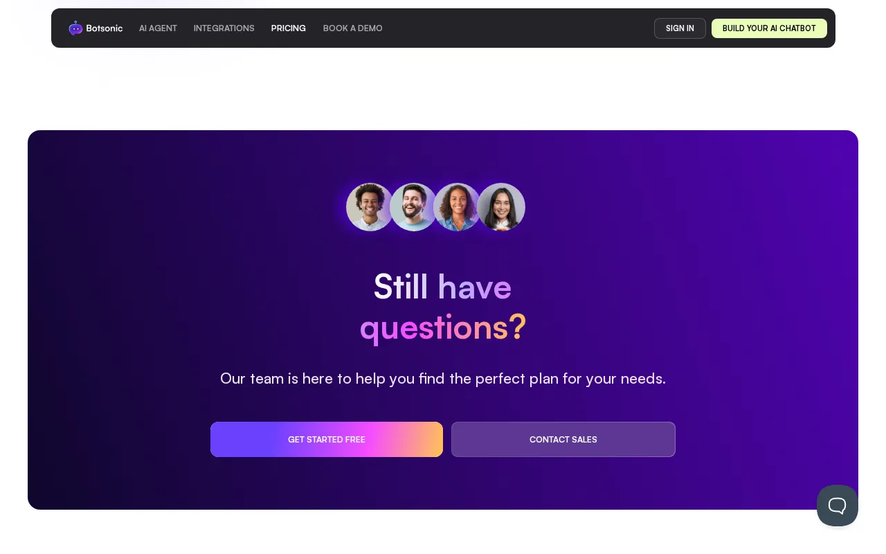 Botsonic — pricing page