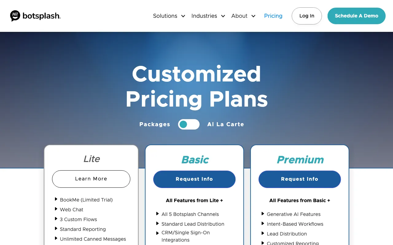 botsplash.com — pricing page