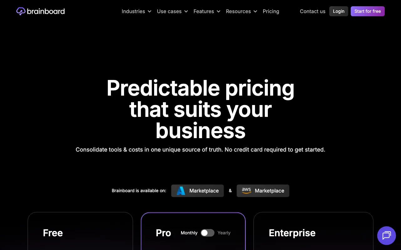 brainboard.co — pricing page