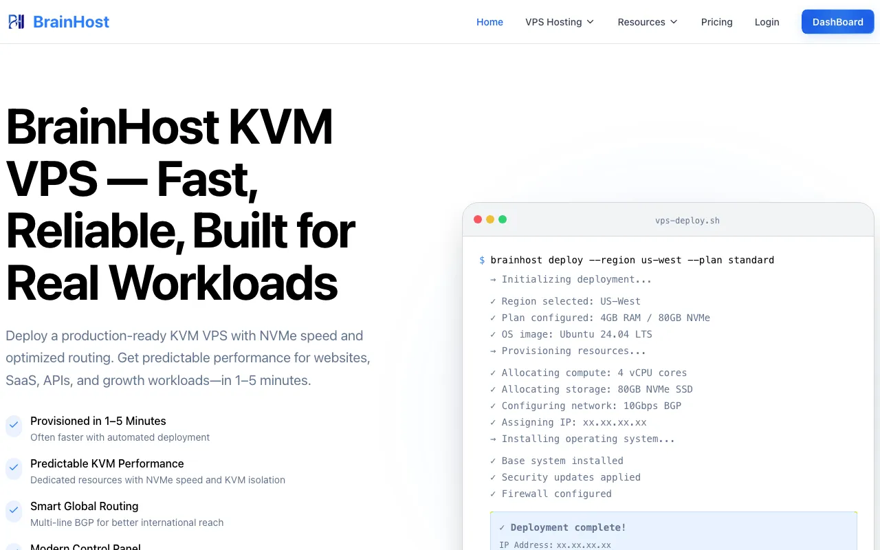 BrainHost — preview screenshot