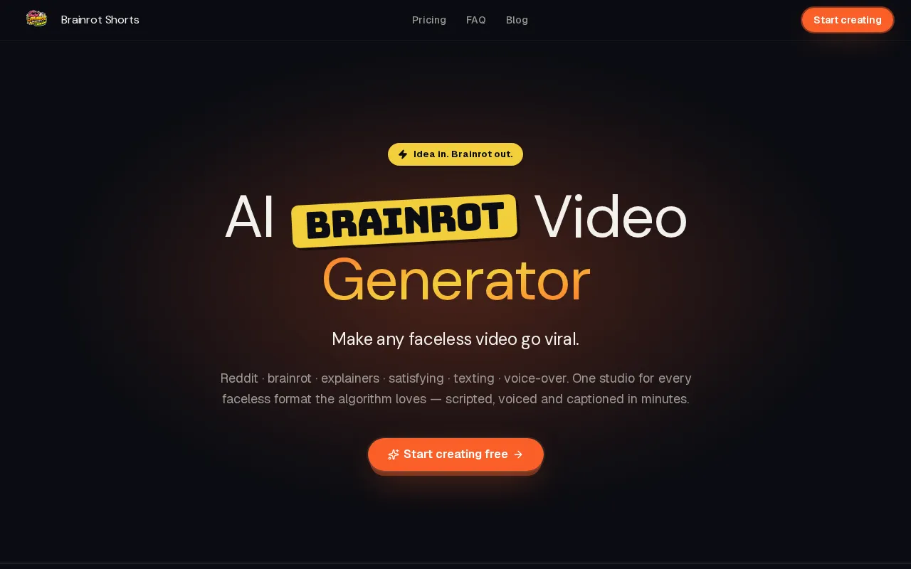 Brainrot Shorts — preview screenshot