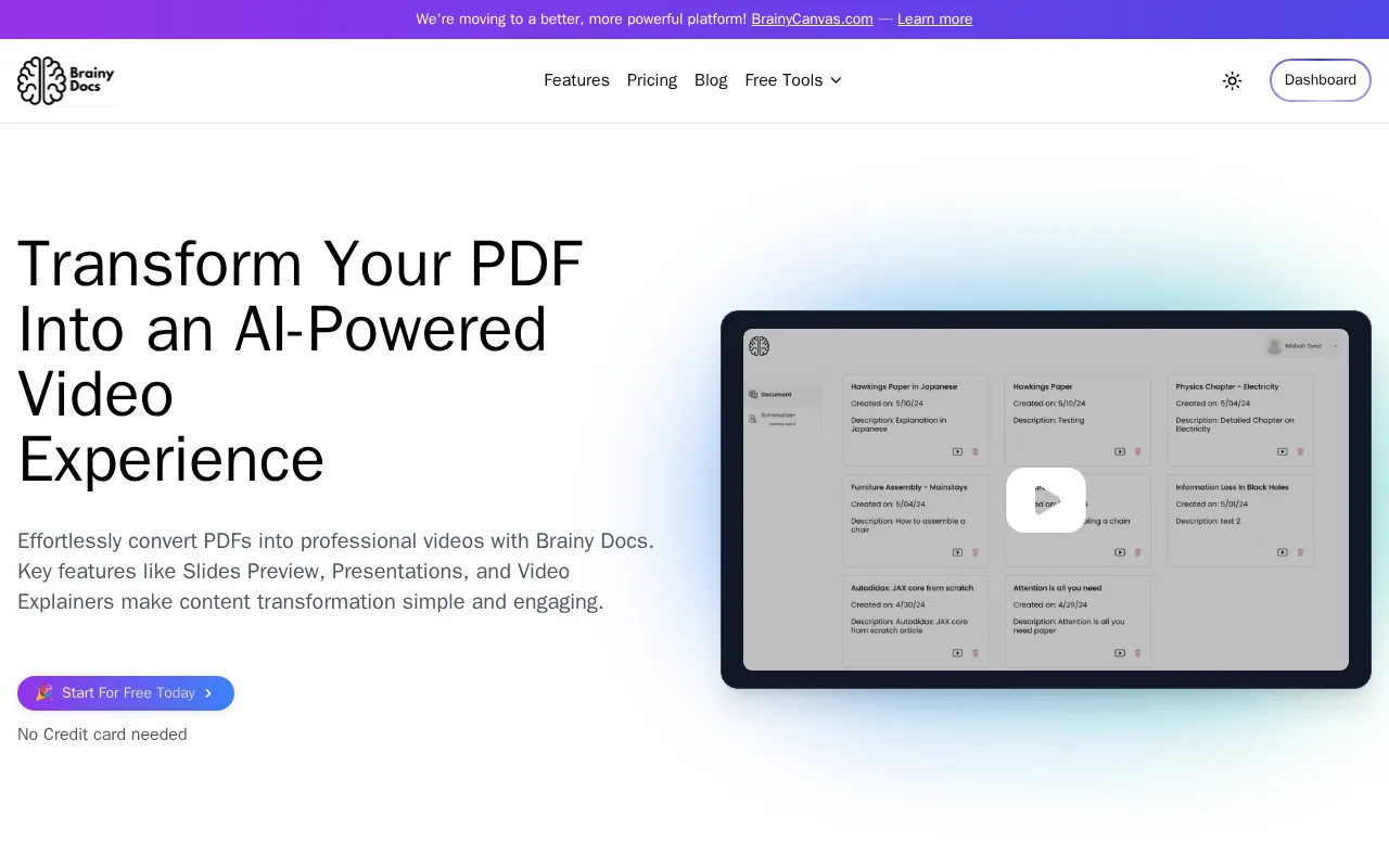 Brainy Docs — preview screenshot