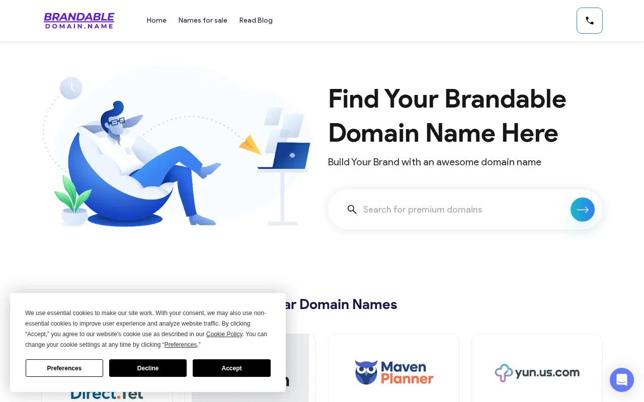 brandabledomain.name — preview screenshot