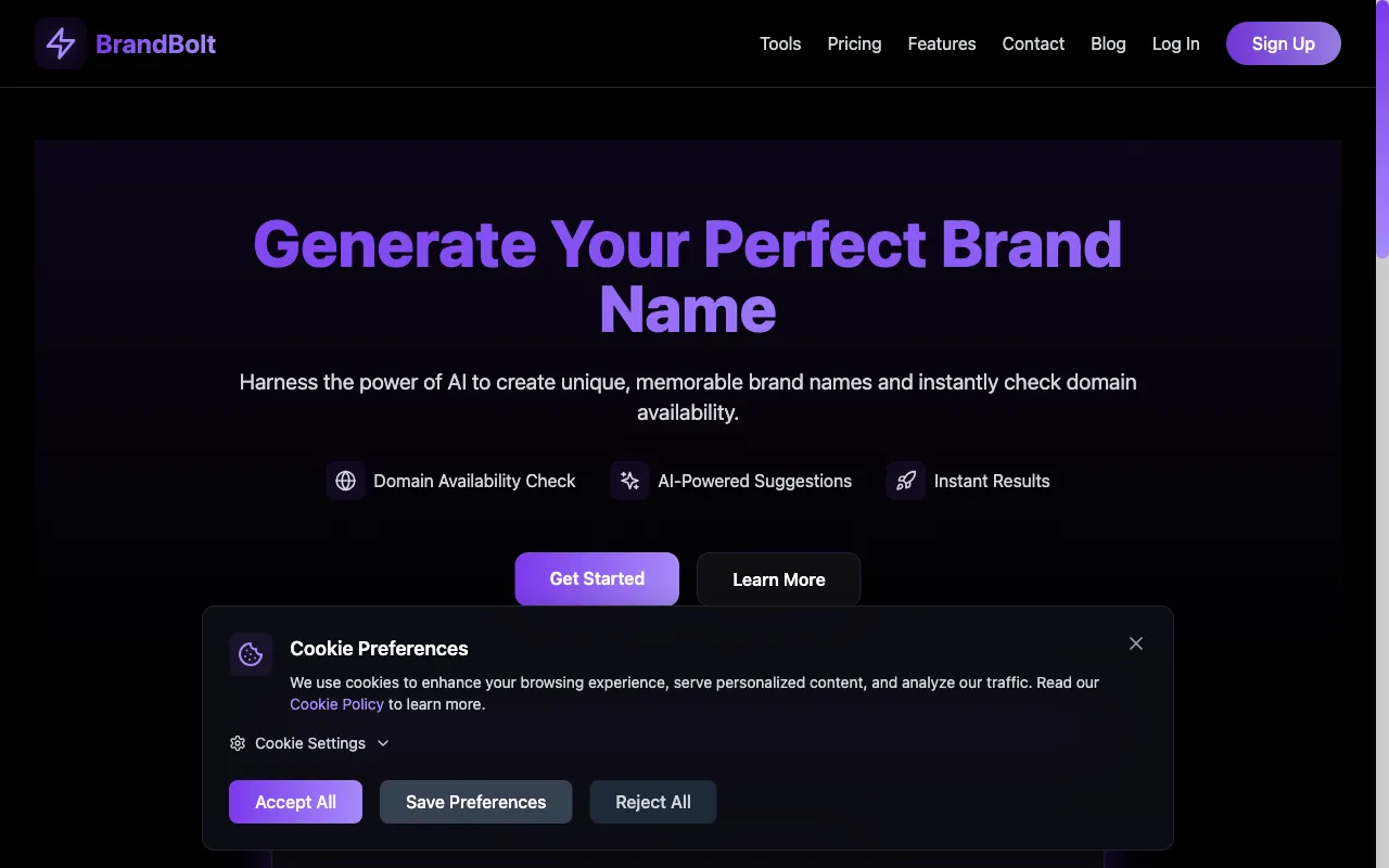 BrandBolt — preview screenshot