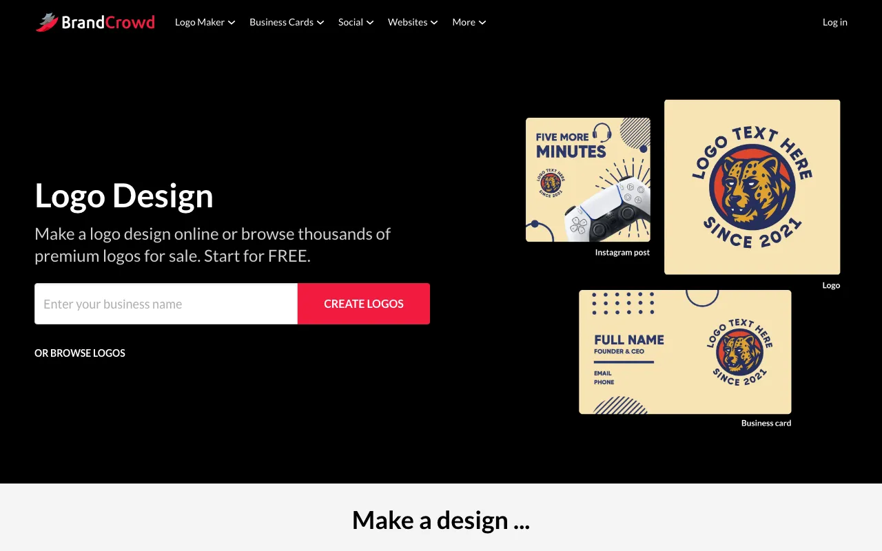 BrandCrowd — preview screenshot