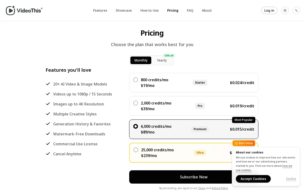 {brandName} — pricing page