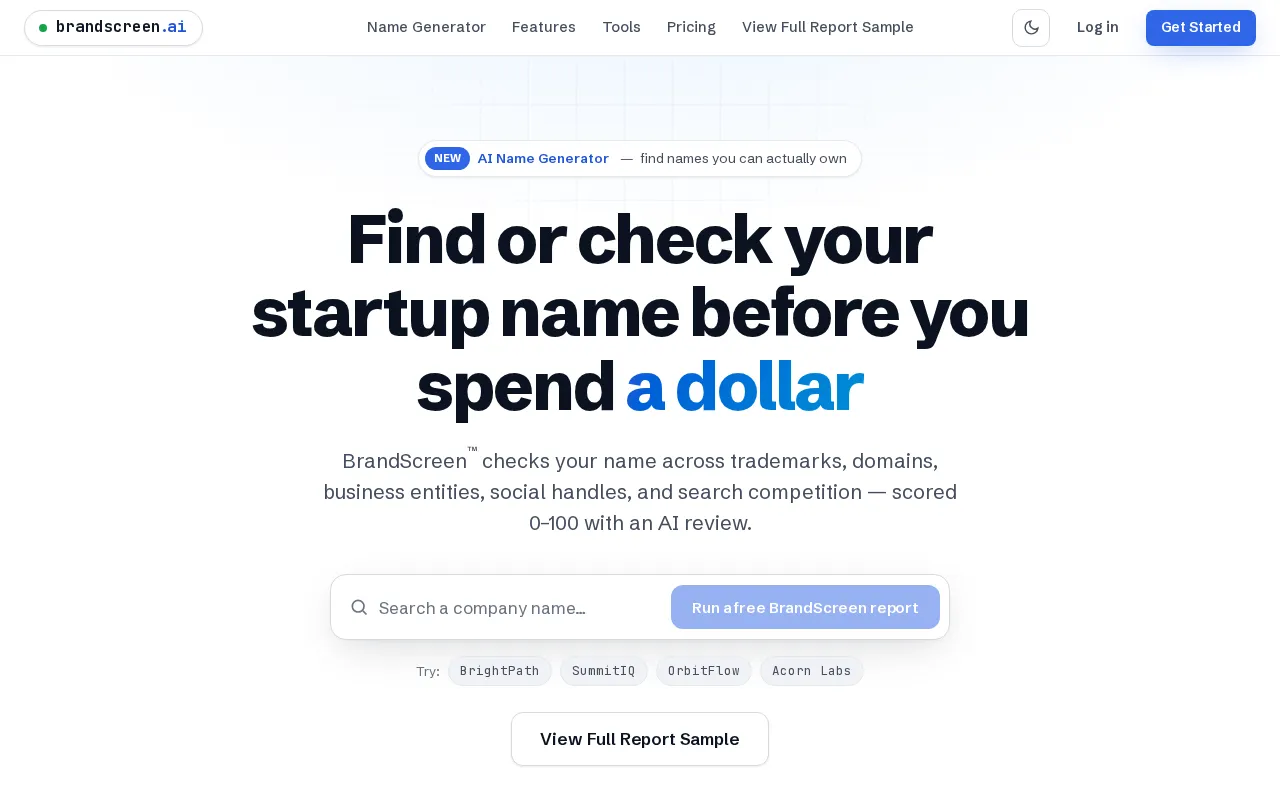 BrandScreen — preview screenshot
