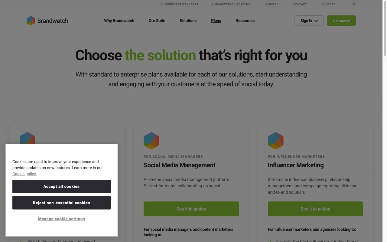 Brandwatch — pricing page