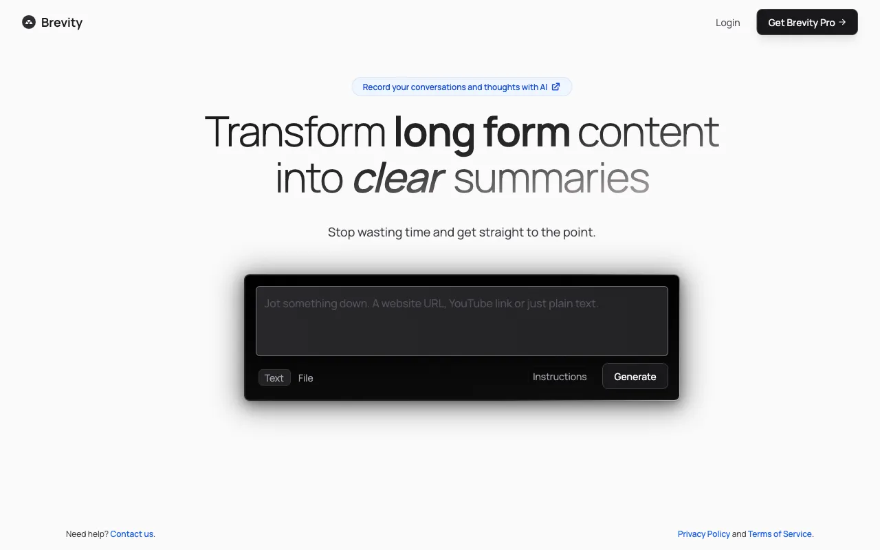 Brevity — preview screenshot
