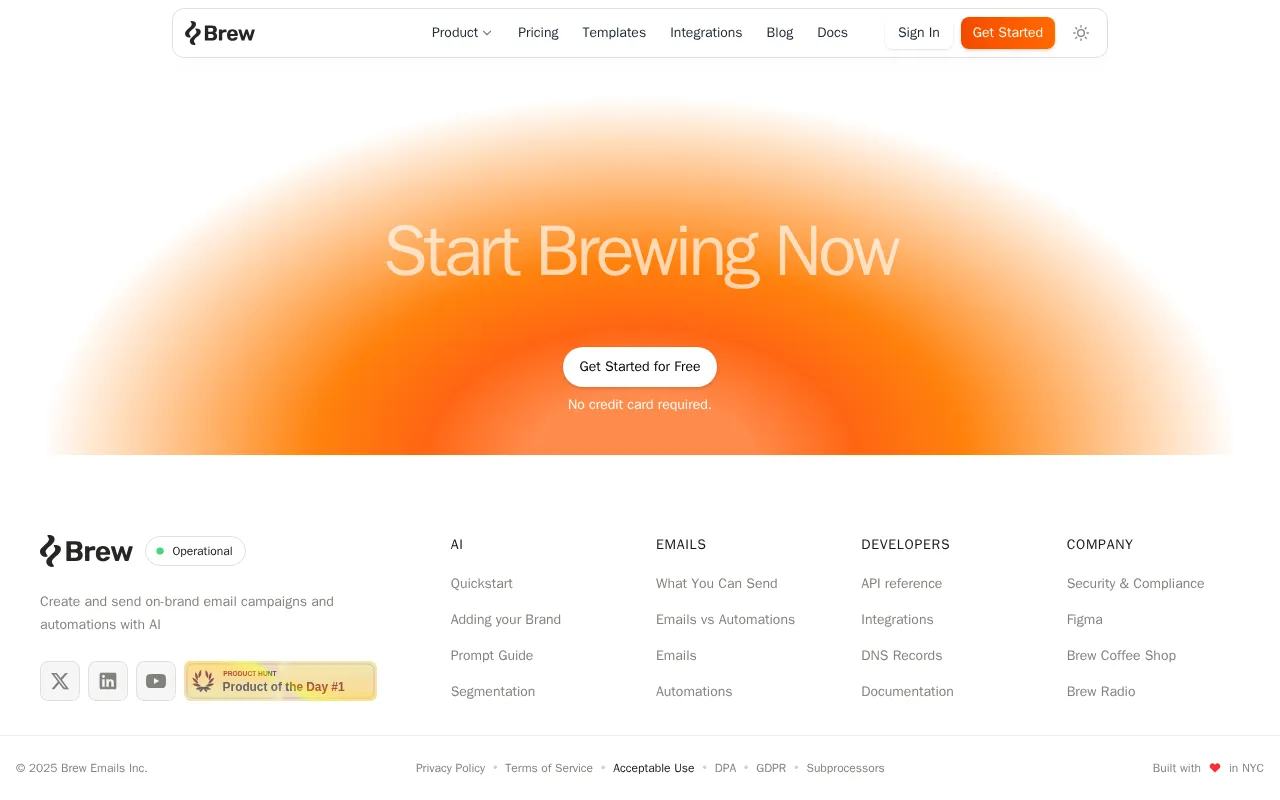 Brew.new — pricing page