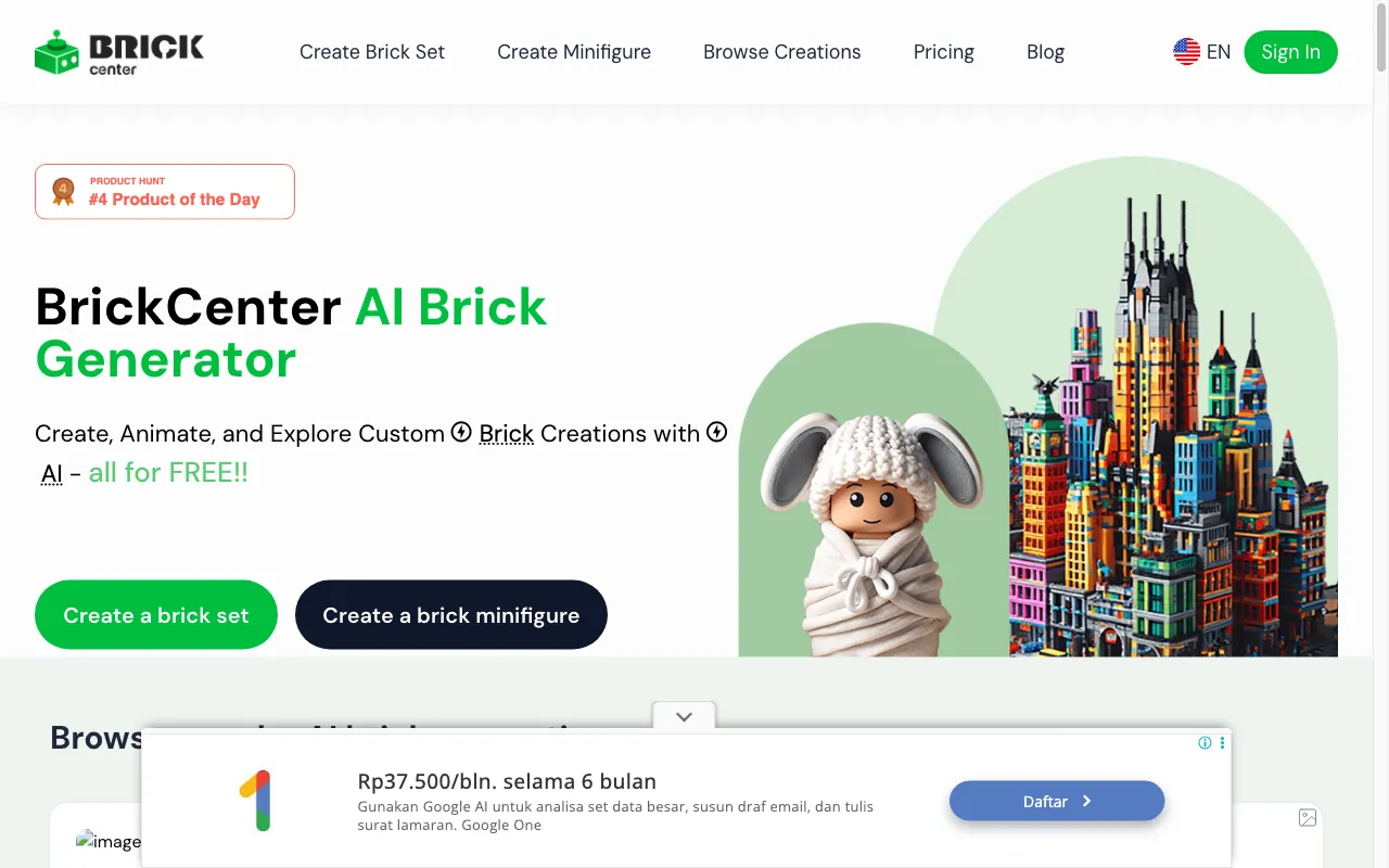 BrickCenter — preview screenshot