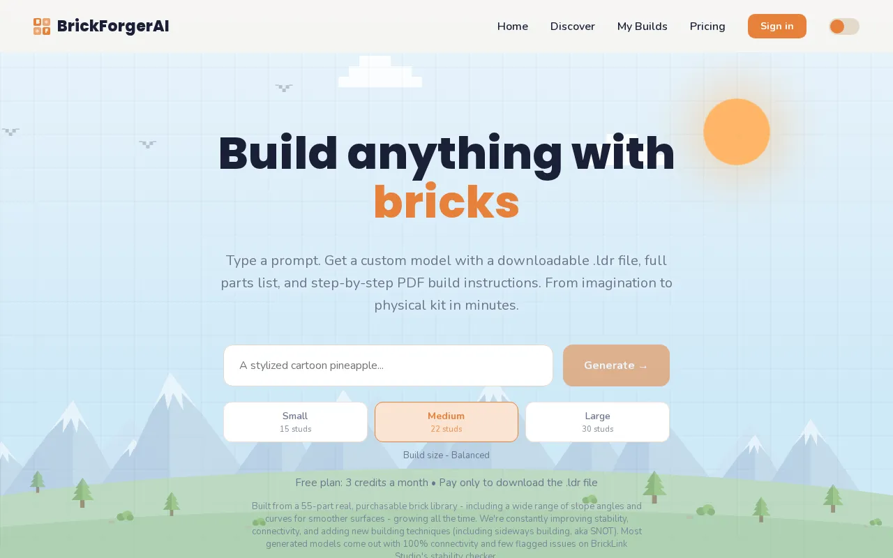 BrickForgerAI — preview screenshot