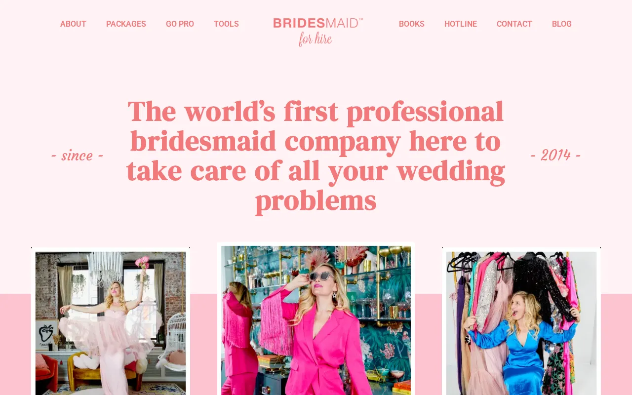 Bridesmaid For Hire — preview screenshot