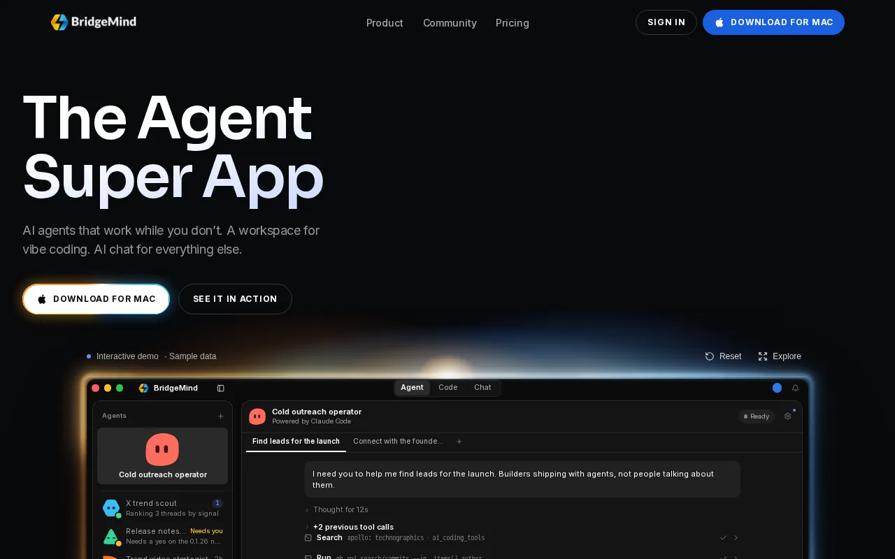 BridgeMind — preview screenshot