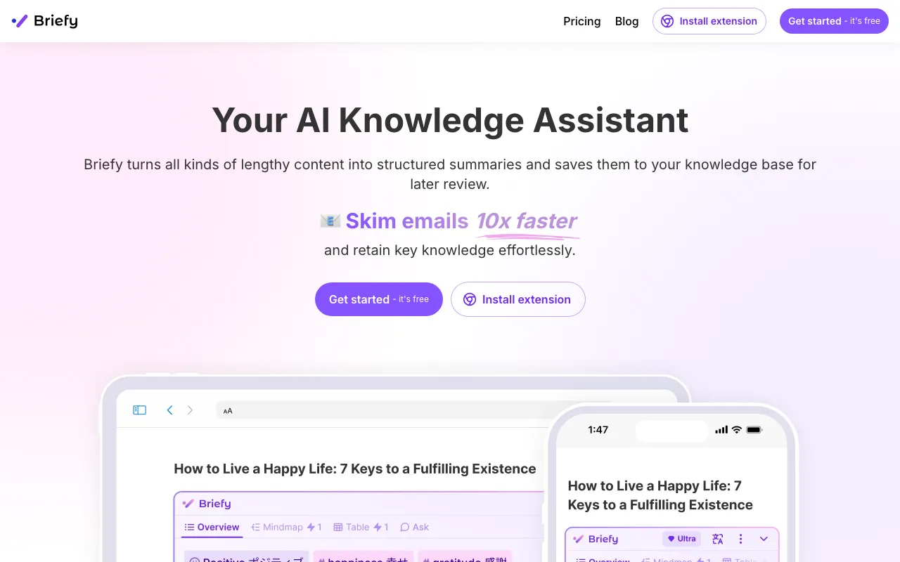 Briefy — preview screenshot