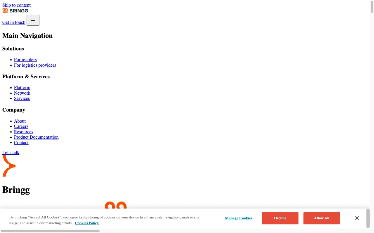 Bringg — preview screenshot