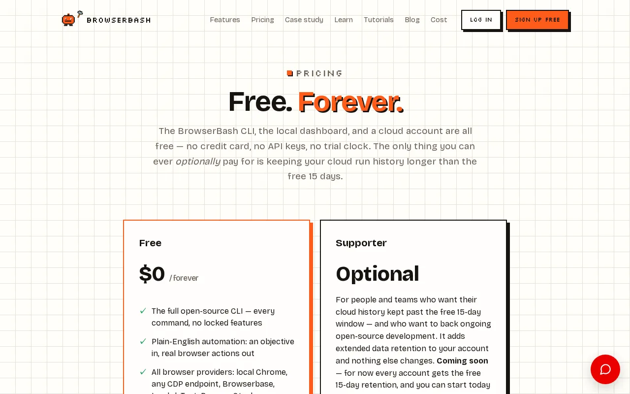 BrowserBash — pricing page