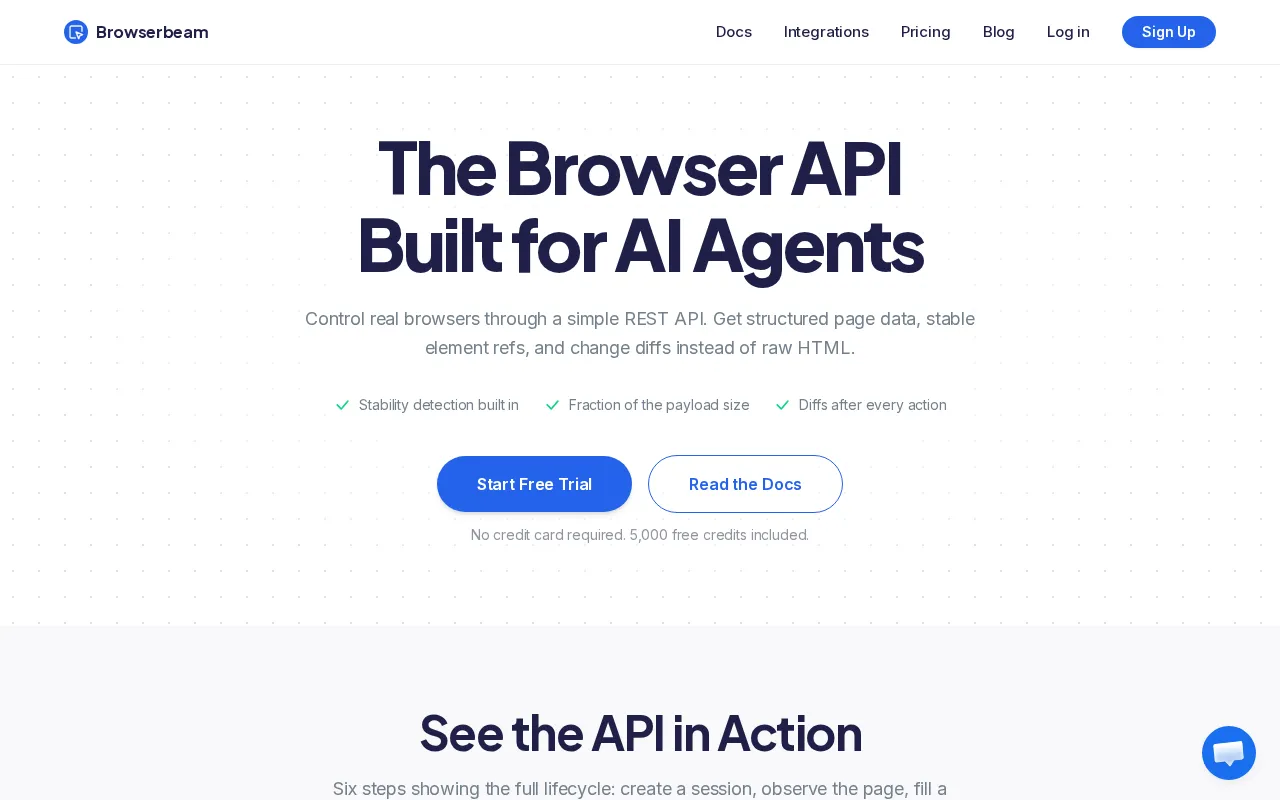 Browserbeam — preview screenshot