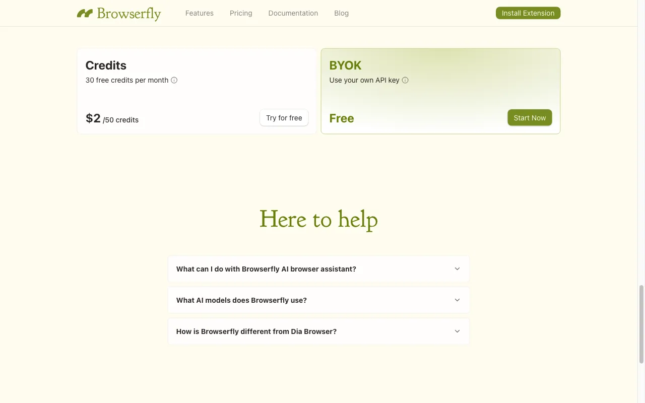 Browserfly — pricing page
